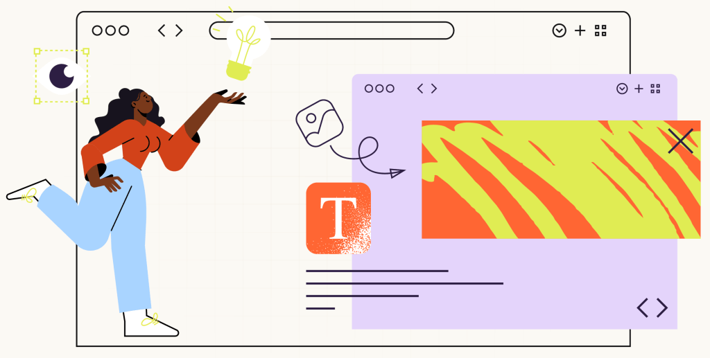 illustration représentant la conception web